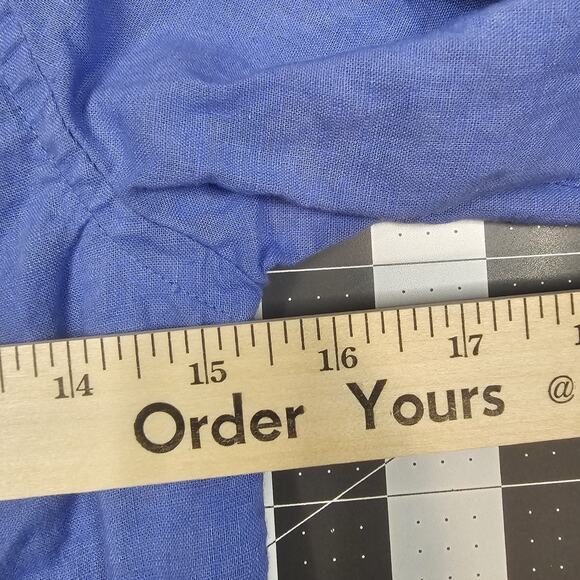 Polo Ralph Lauren Linen Shirt Boys Small Blue Blake Preppy Academia Classic - Picture 10 of 11